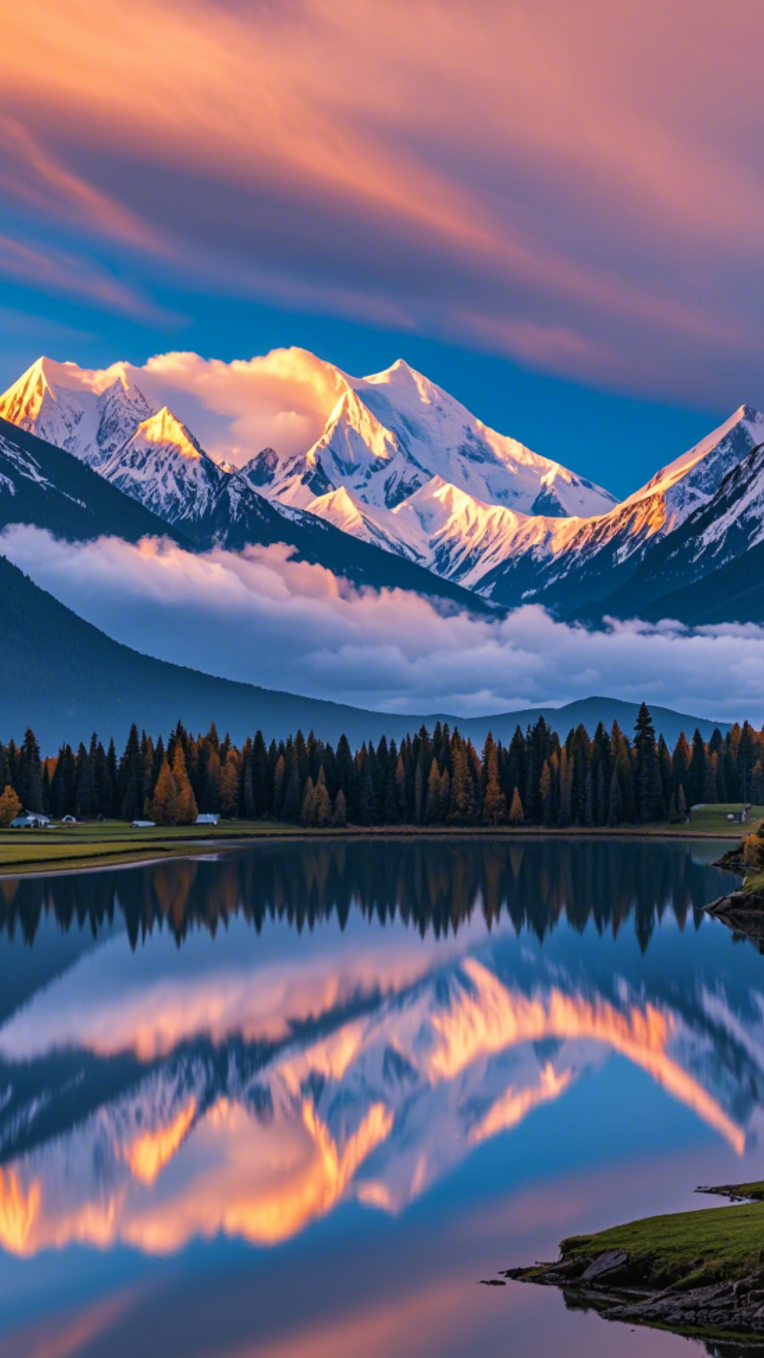 Wallpaper creative poster mountains