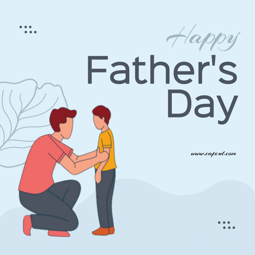 Vatertag Instagram Post Illustration Blau