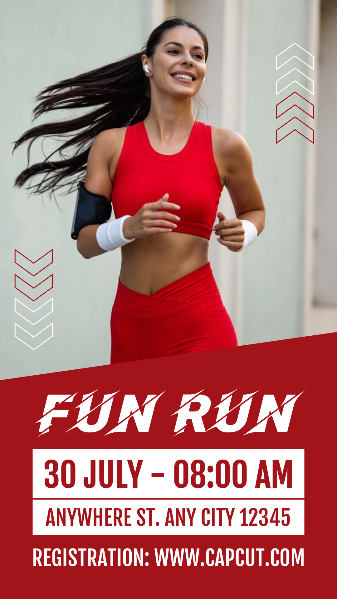 Affiche de marketing sportif et de match course amusante d'athlétisme