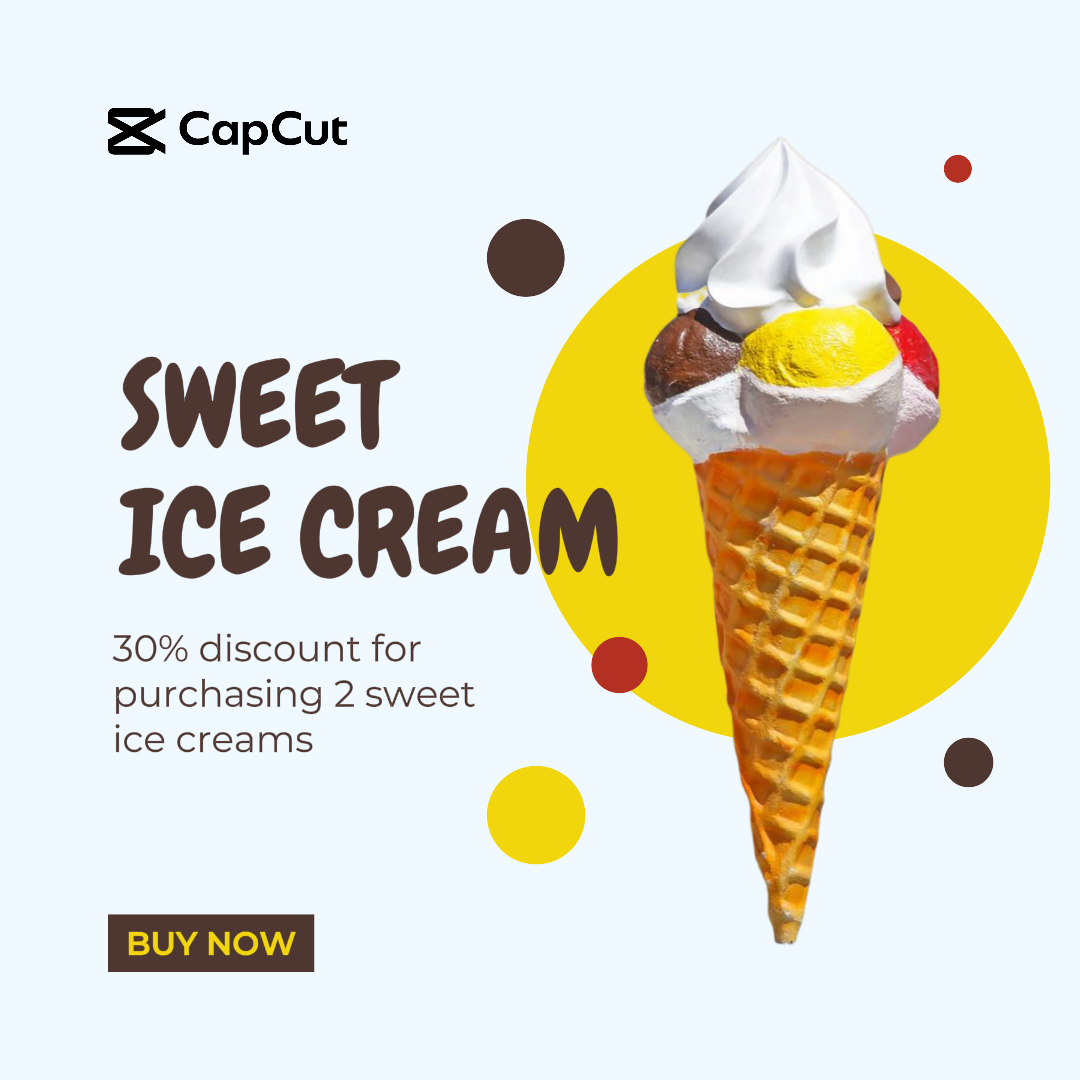 Promoción De Helado Dulce Instagram Posr