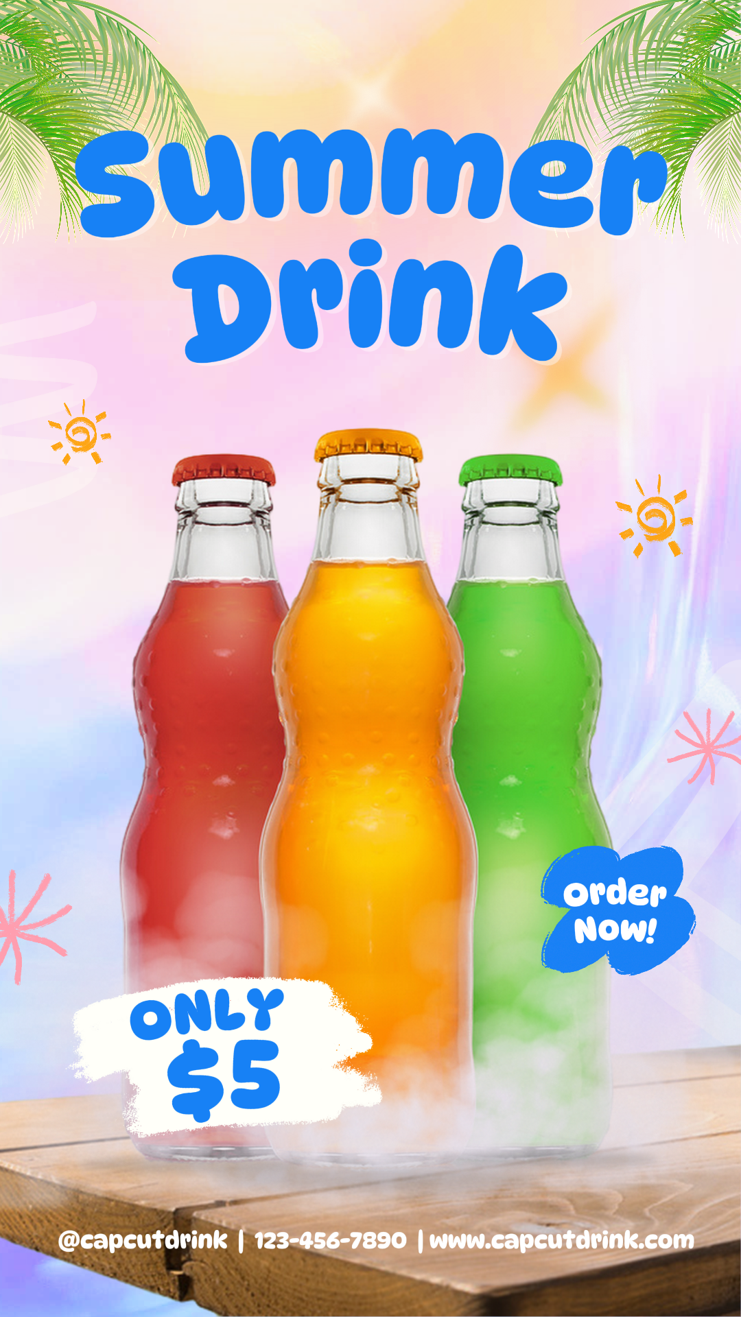 Promosi Minuman Musim Panas Posting Cerita Instagram