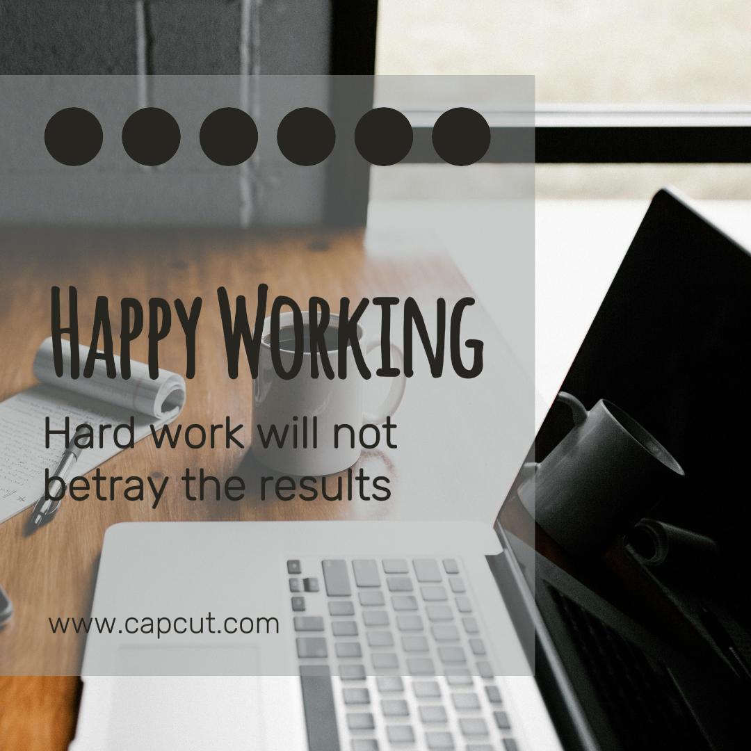 Business And Office Marketing Poster Happy Working Instagram Post Minimalist