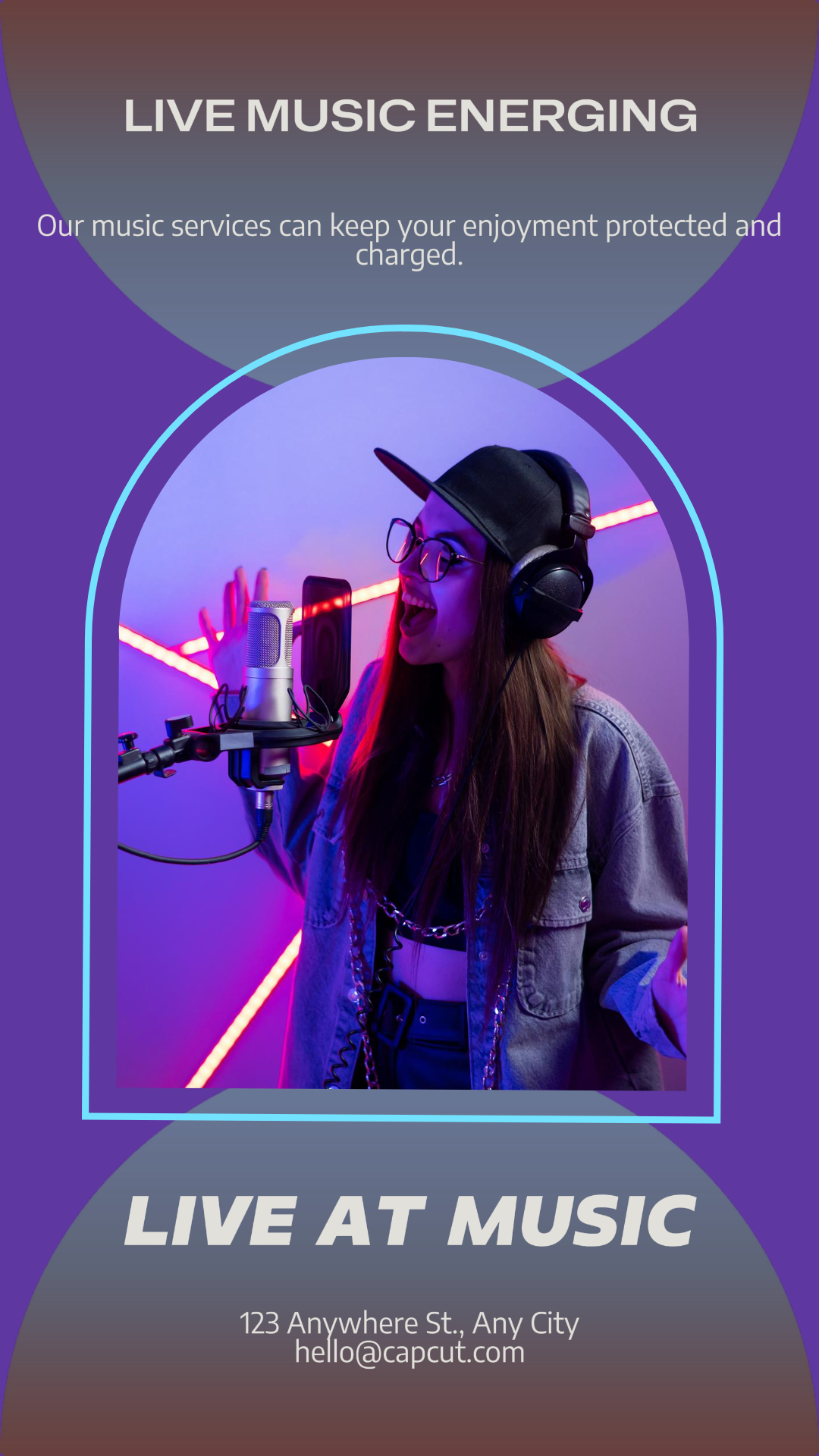 Unterhaltungsmenü - Live-Musik Instagram Story