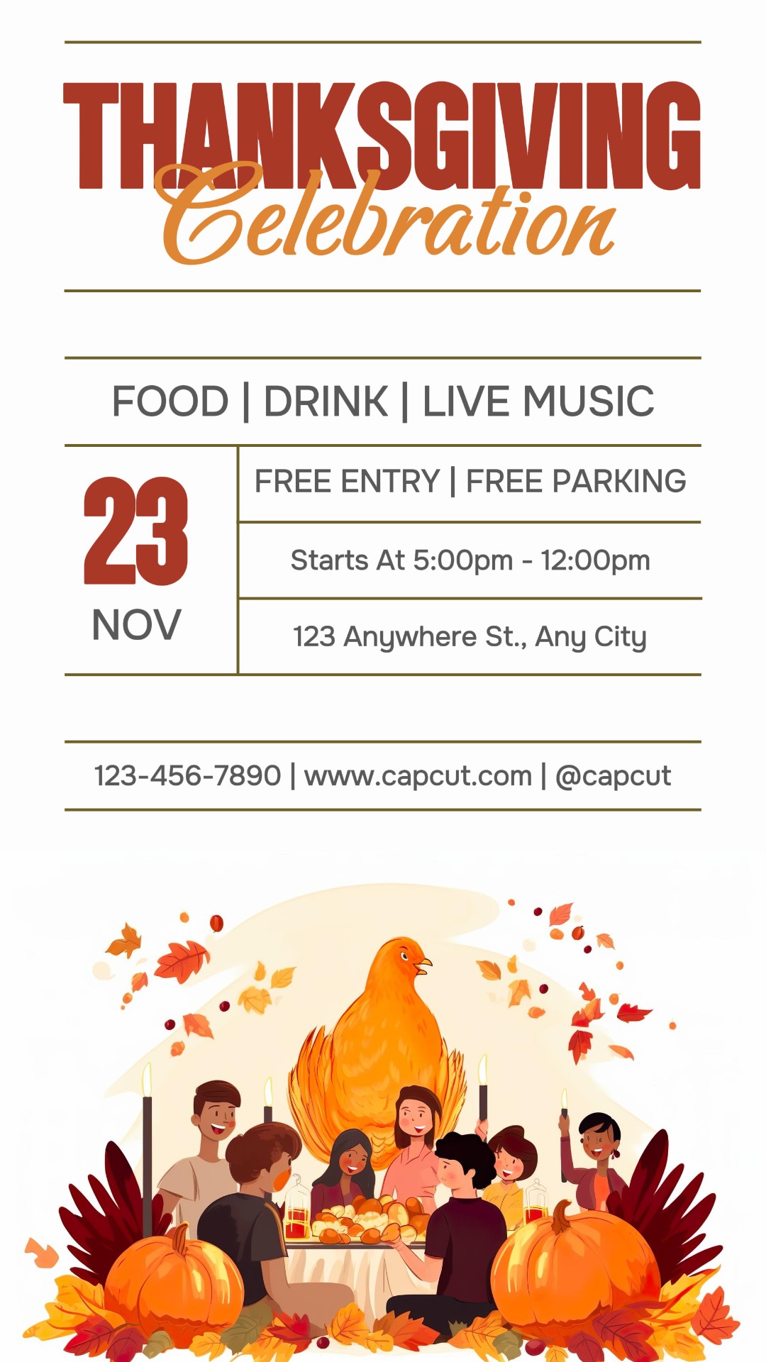 Thanksgiving Party Instagram Story