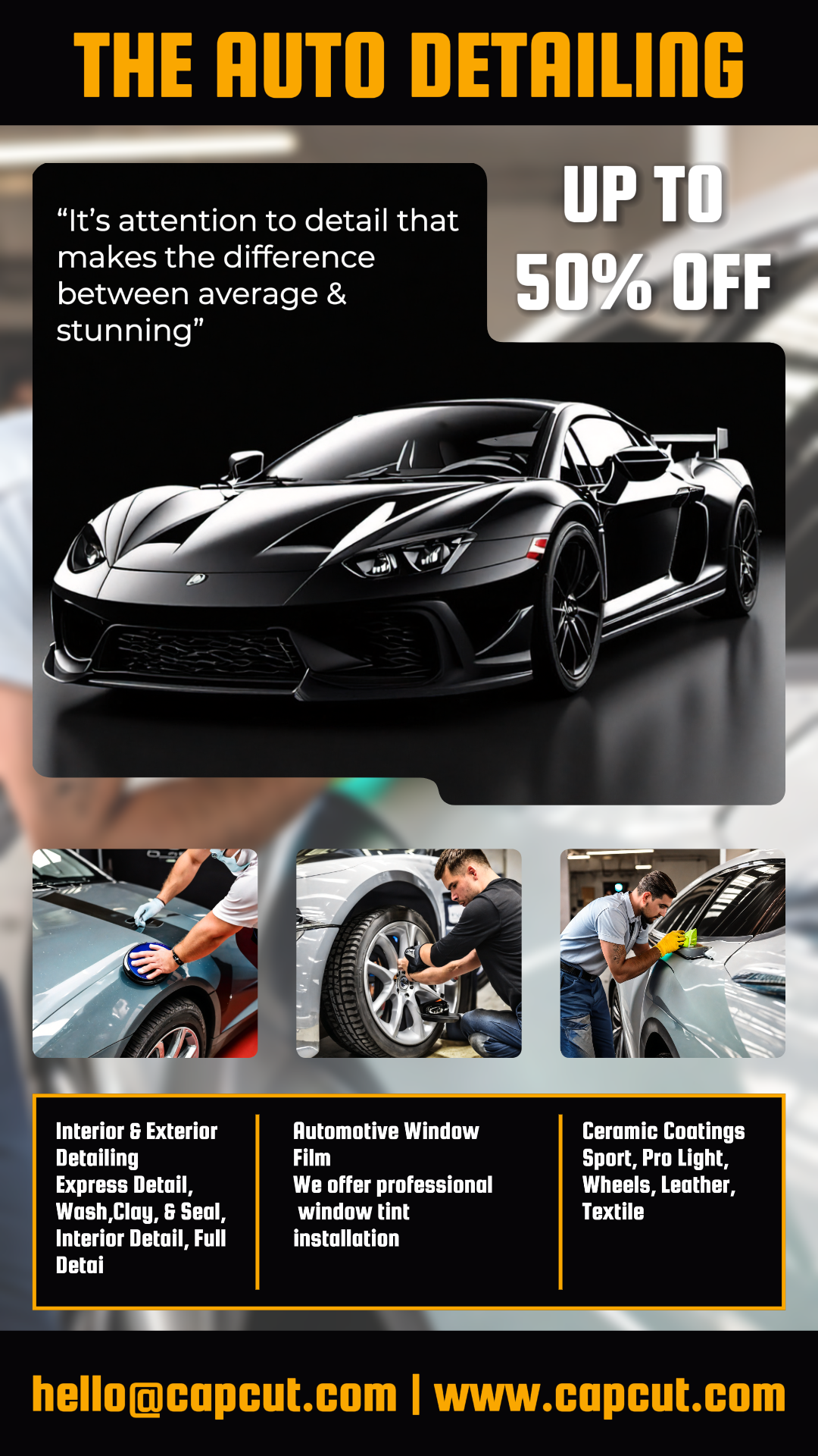 Histoire Instagram du service Auto Detailing