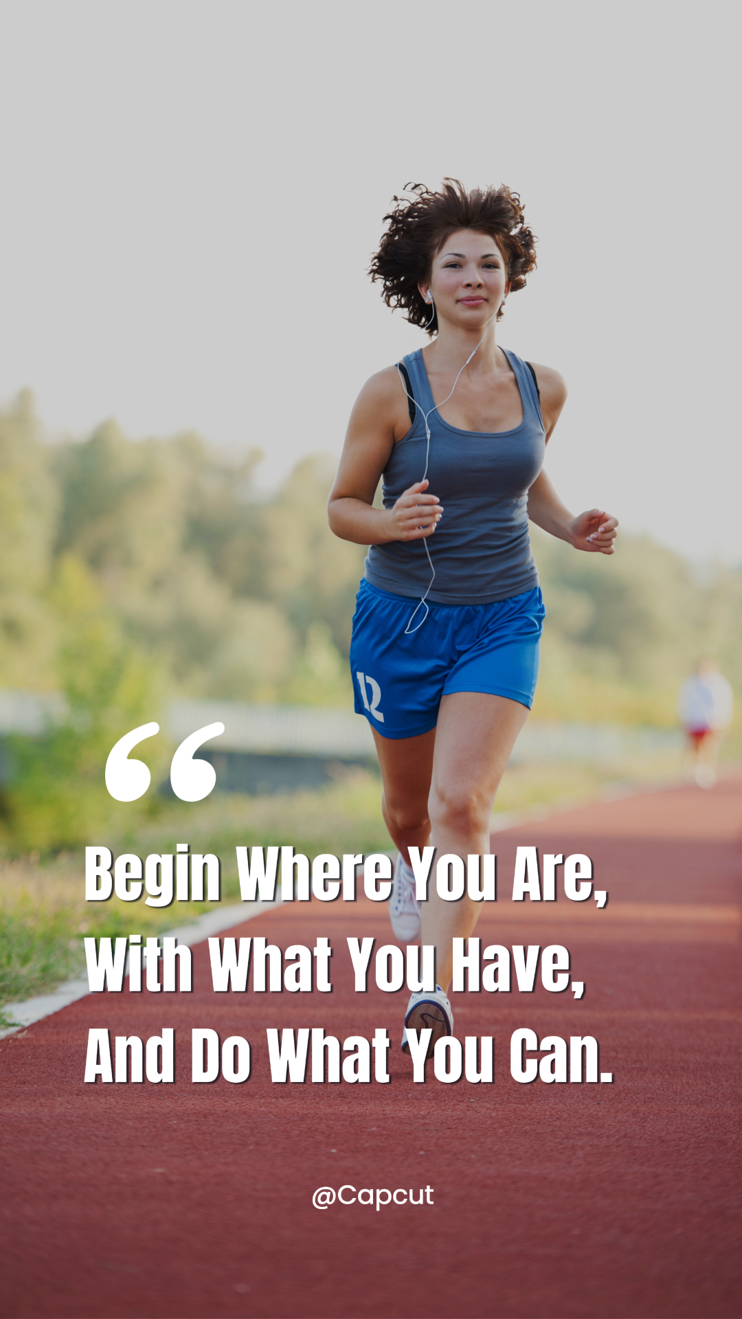 Sports and Match Athletics Quotes Creative Poster Instagram Story Back and White Simple