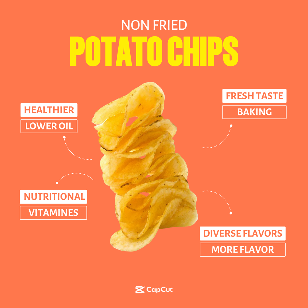 E-commerce Foods & Beverage Chips Product Introduction Orange Minimalist