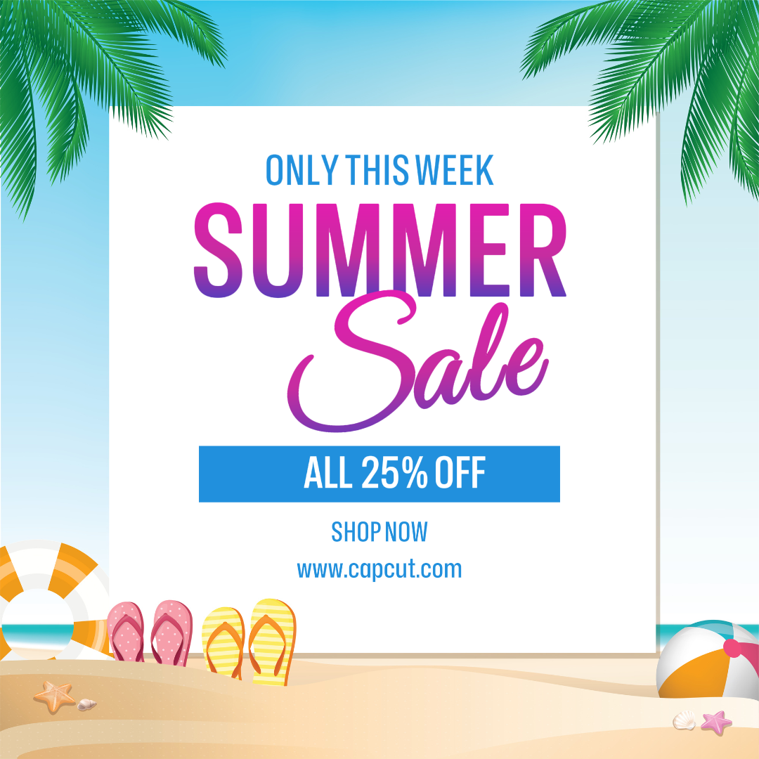 Kleidung Sommerverkauf Marketing Poster Instagram Post