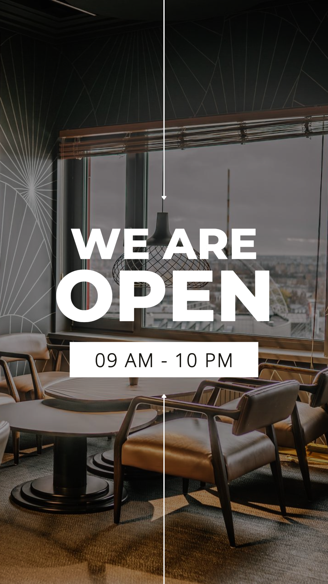 Business und Büro kreative Poster tiktok wir sind offen schwarz und weiß