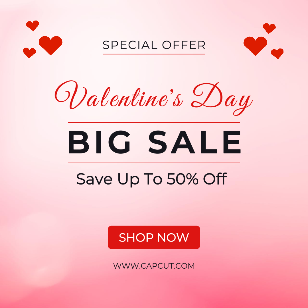 Promoción de marketing de temporada Venta de San Valentín