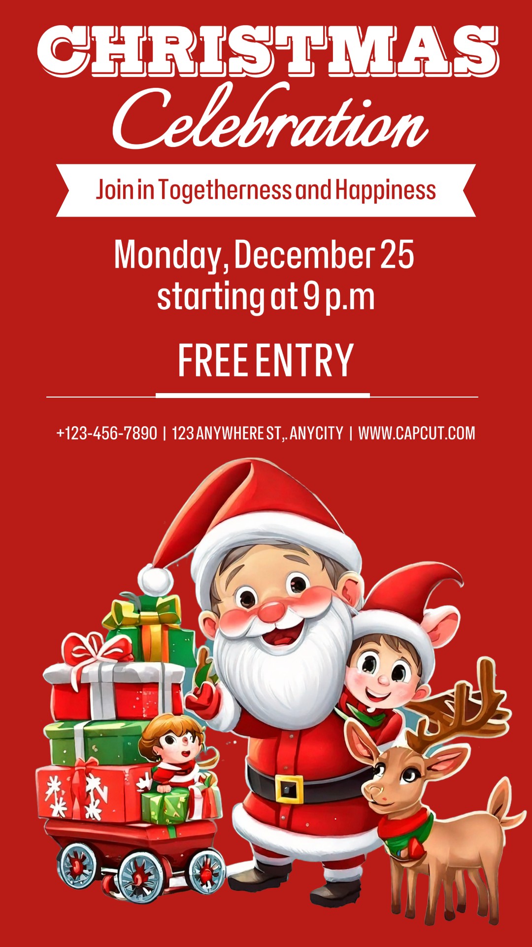 Invitation de célébration de Noël Instagram 