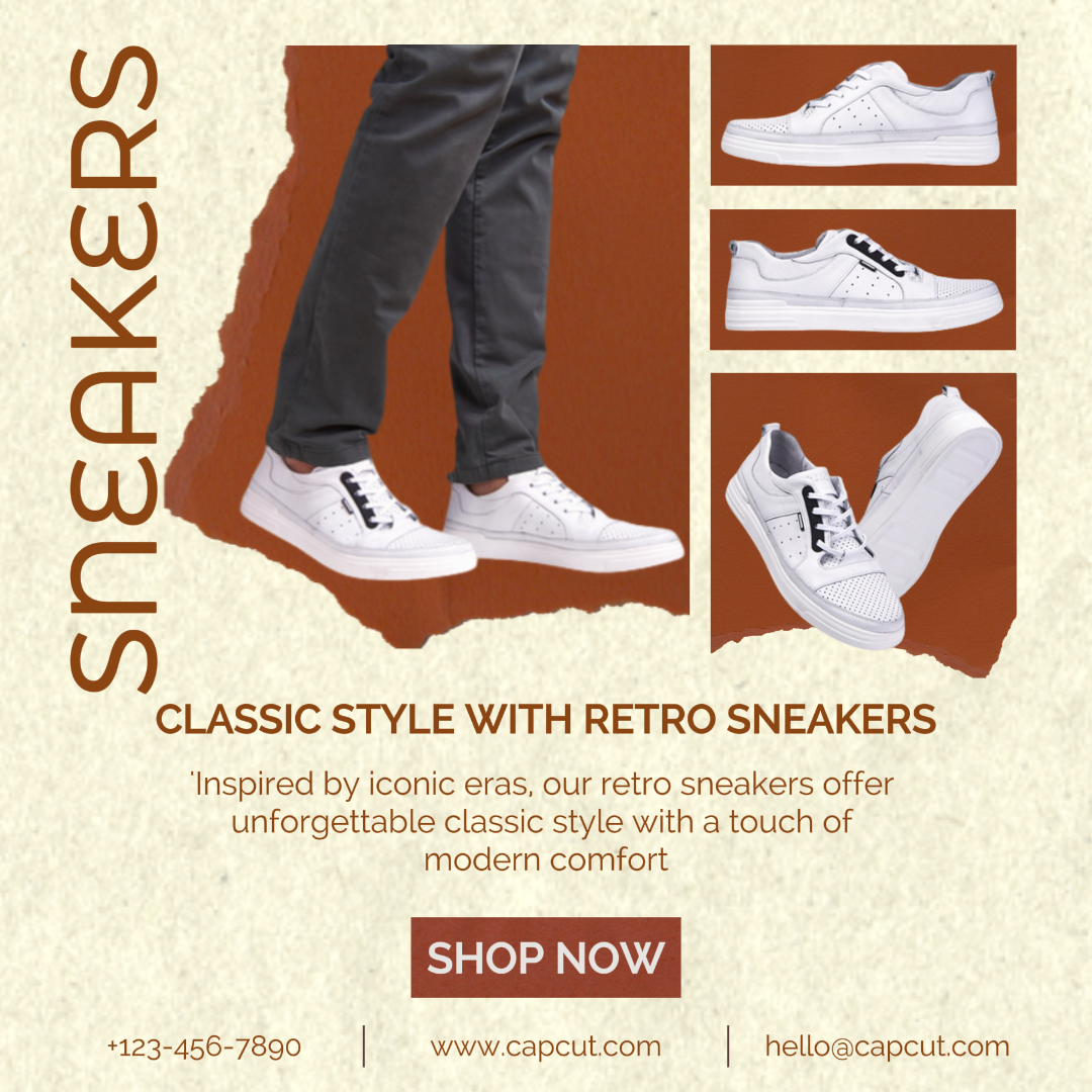 Anúncios no Facebook - Poster de marketing Roupas e sapatos Exibição de produtos Post no Instagram