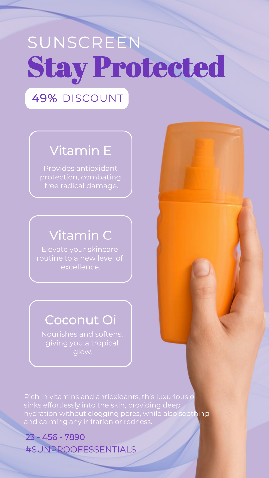 Pôster de Marketing de Beleza Instagram Story Roxo