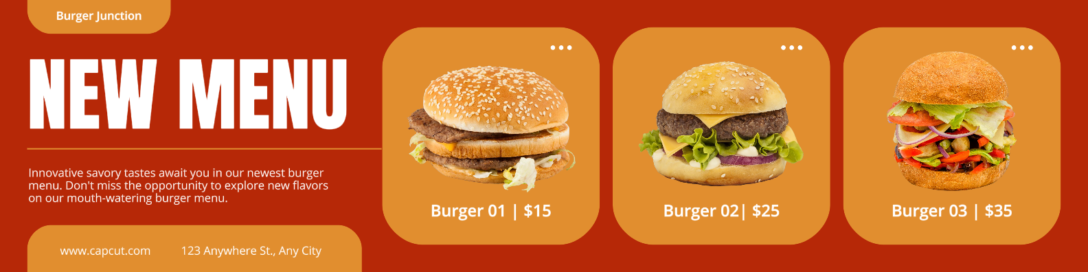 Burger New Menu Banner do LinkedIn