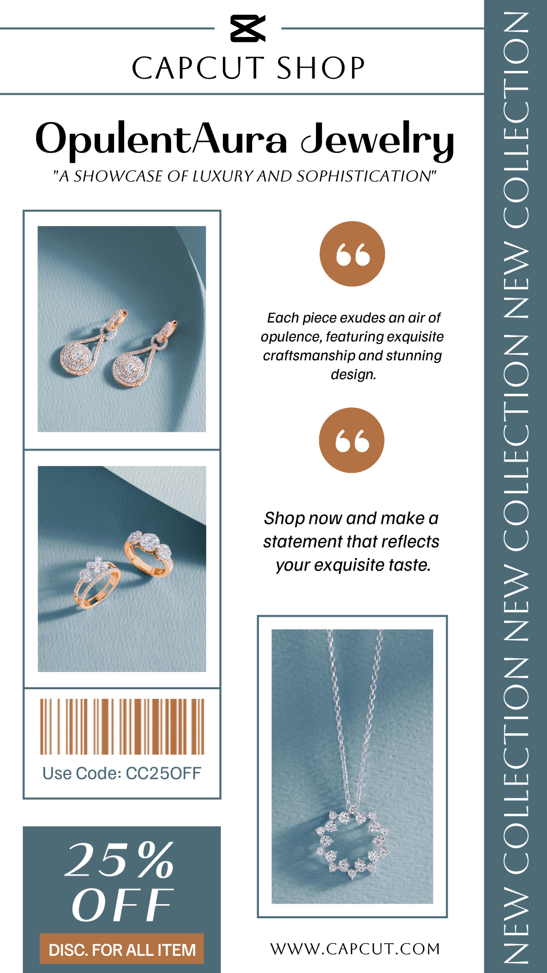 Jóias e Acessórios Marketing Poster Promoção Instagram Story