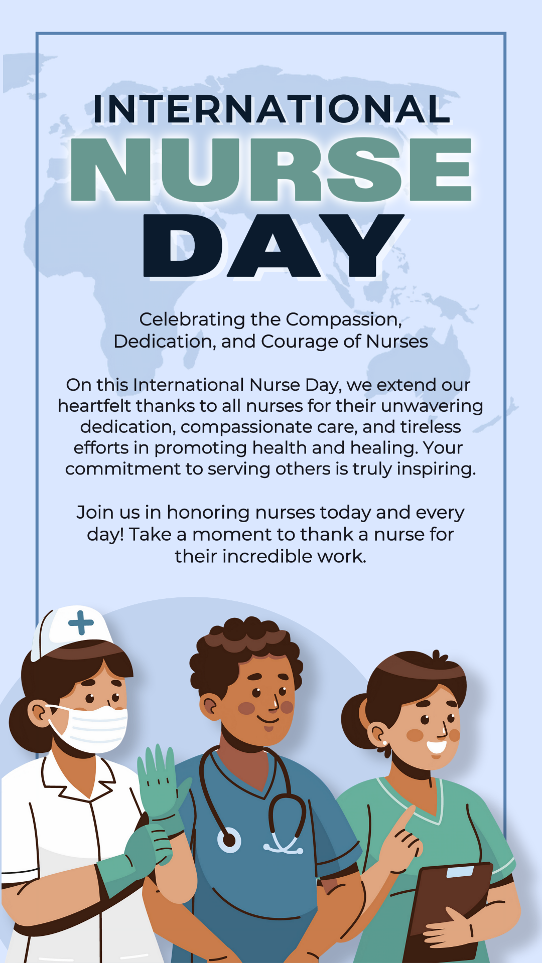International Nurse Day - Creative Poster General Industry/Non-marketing Tiktok Cartoon Style