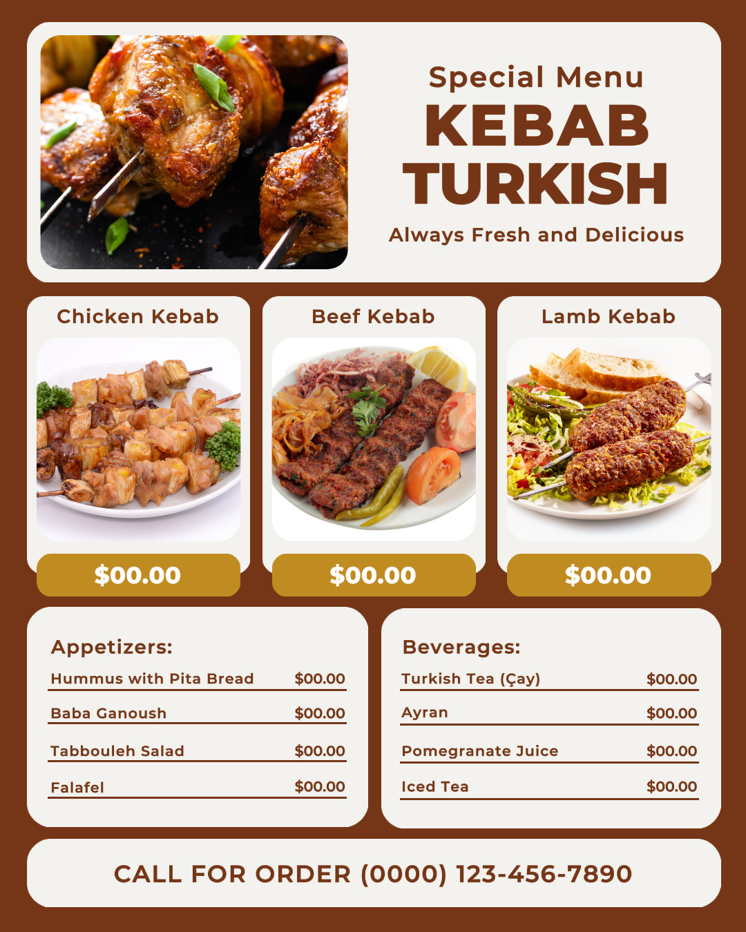 kebab turkish menu instagram post