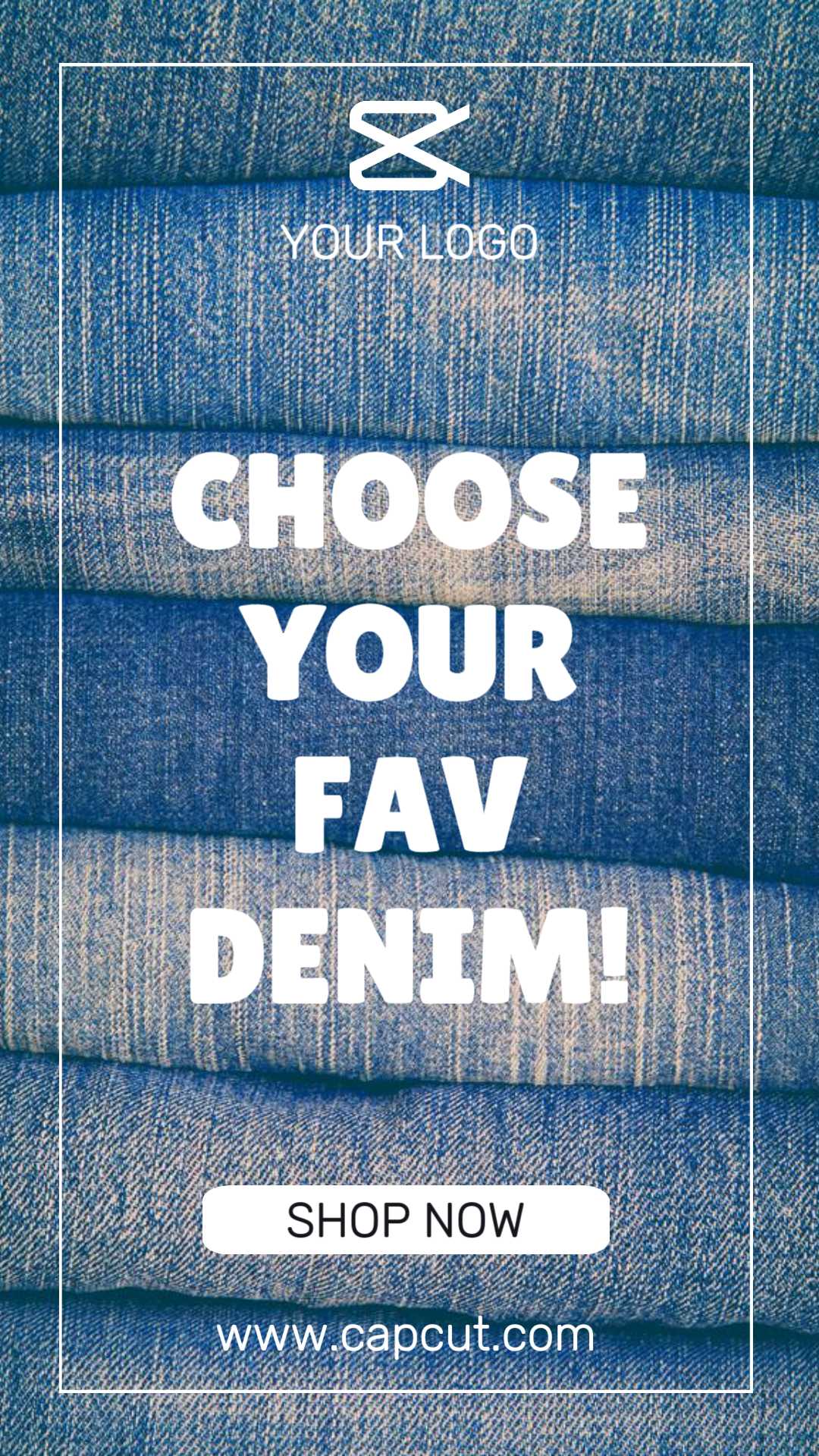 Choose Your Fav Denim Fashion Industry Product Display Insta Story