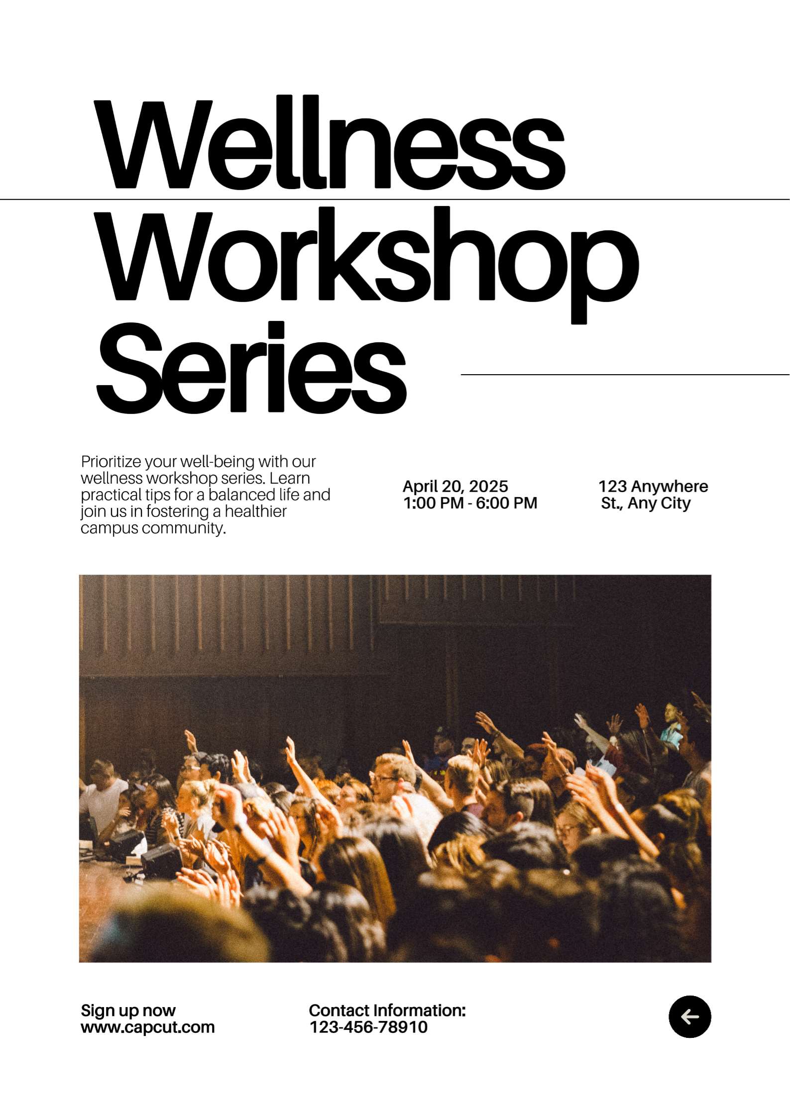 Actividades del campus sin marketing Blanco minimalista