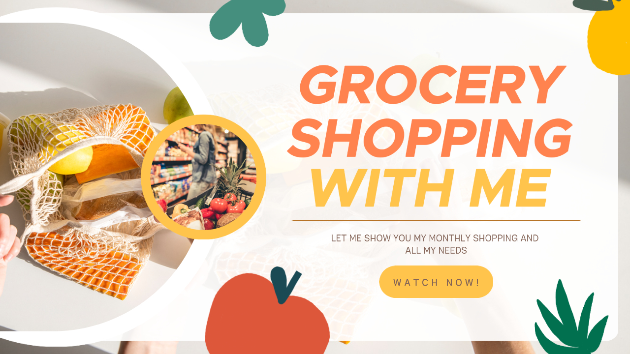 Miniatura do Youtube do Vlog de compras de supermercado