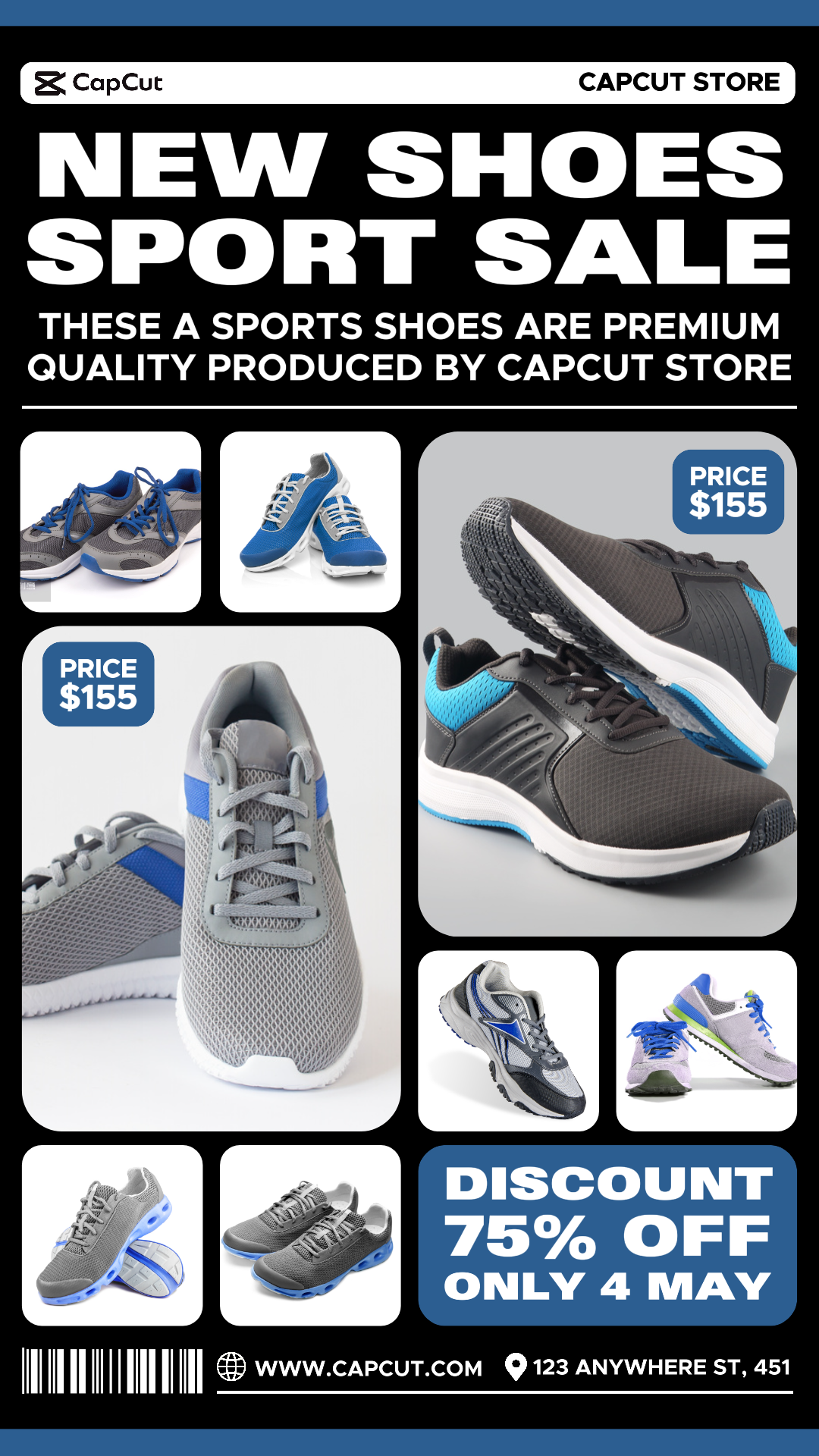 8 Multi-Produkt-Image-Schuhe Sport Sale Promotion Instagram Story