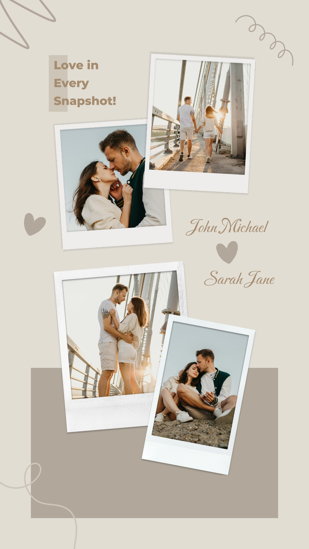 album foto pribadi pasangan kolase minimalis instagram