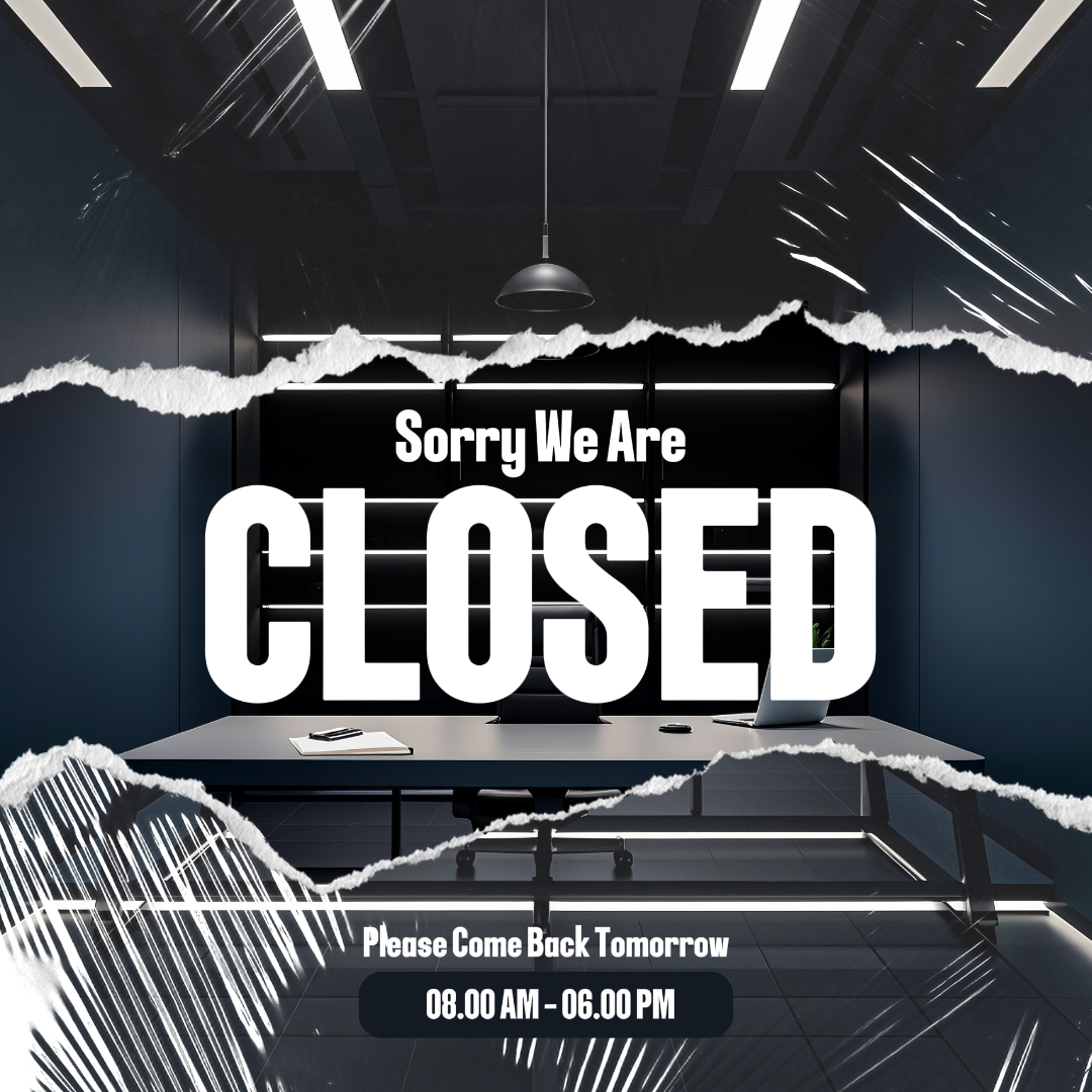 Business und Office Instagram Story Wir sind geschlossen