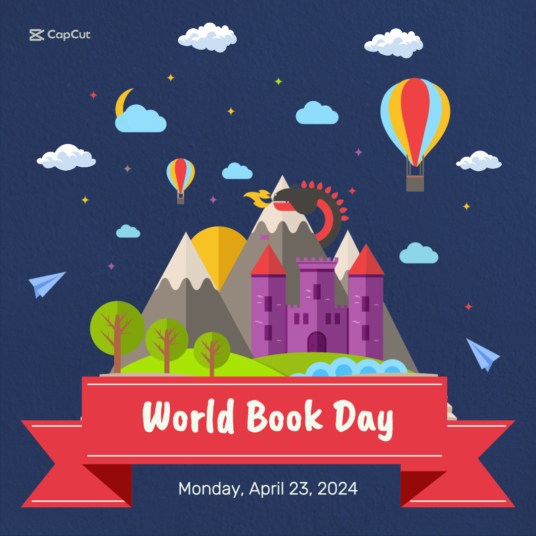 Día Mundial del Libro - Póster Creativo - Publicación de Instagram