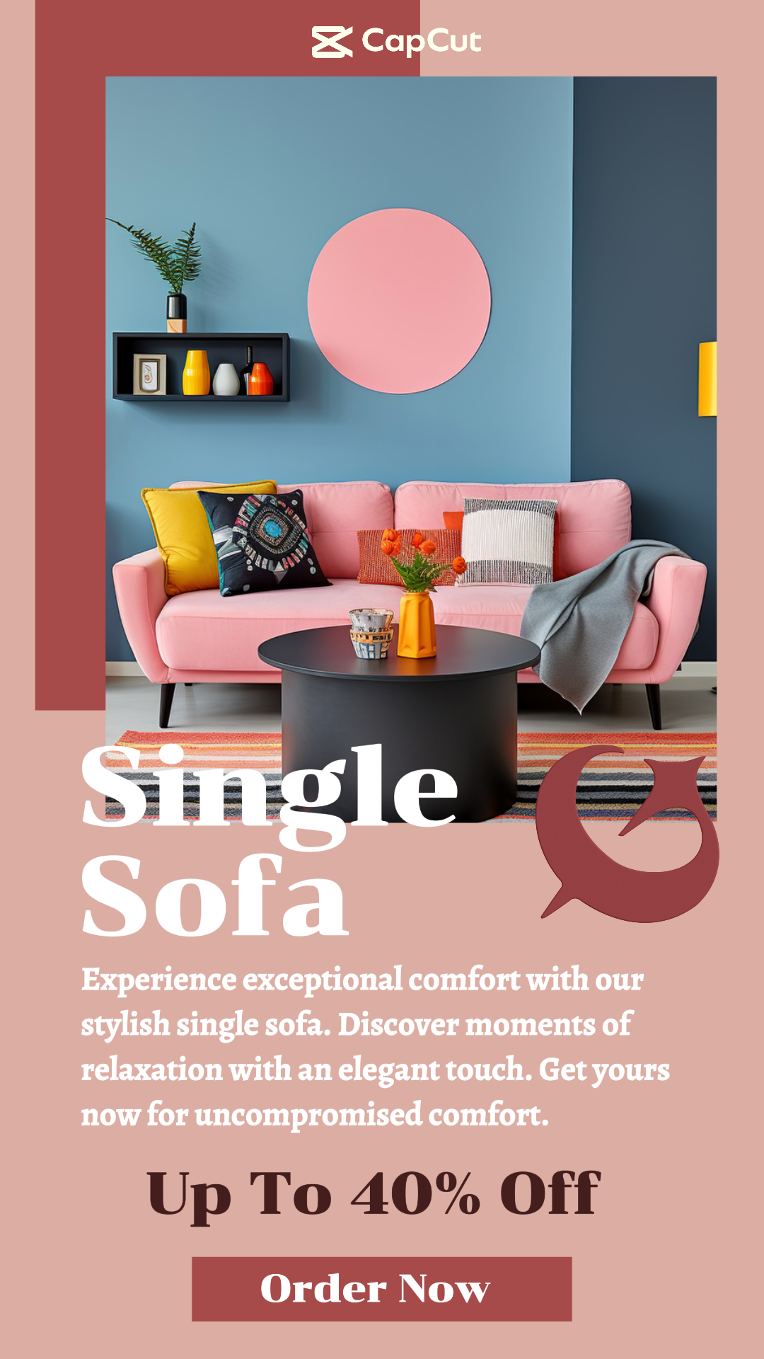 Vente de canapé simple histoire Instagram