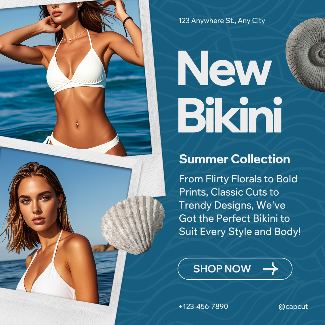 Kleidung - Marketing-Poster - Instagram Post - Neuer Bikini