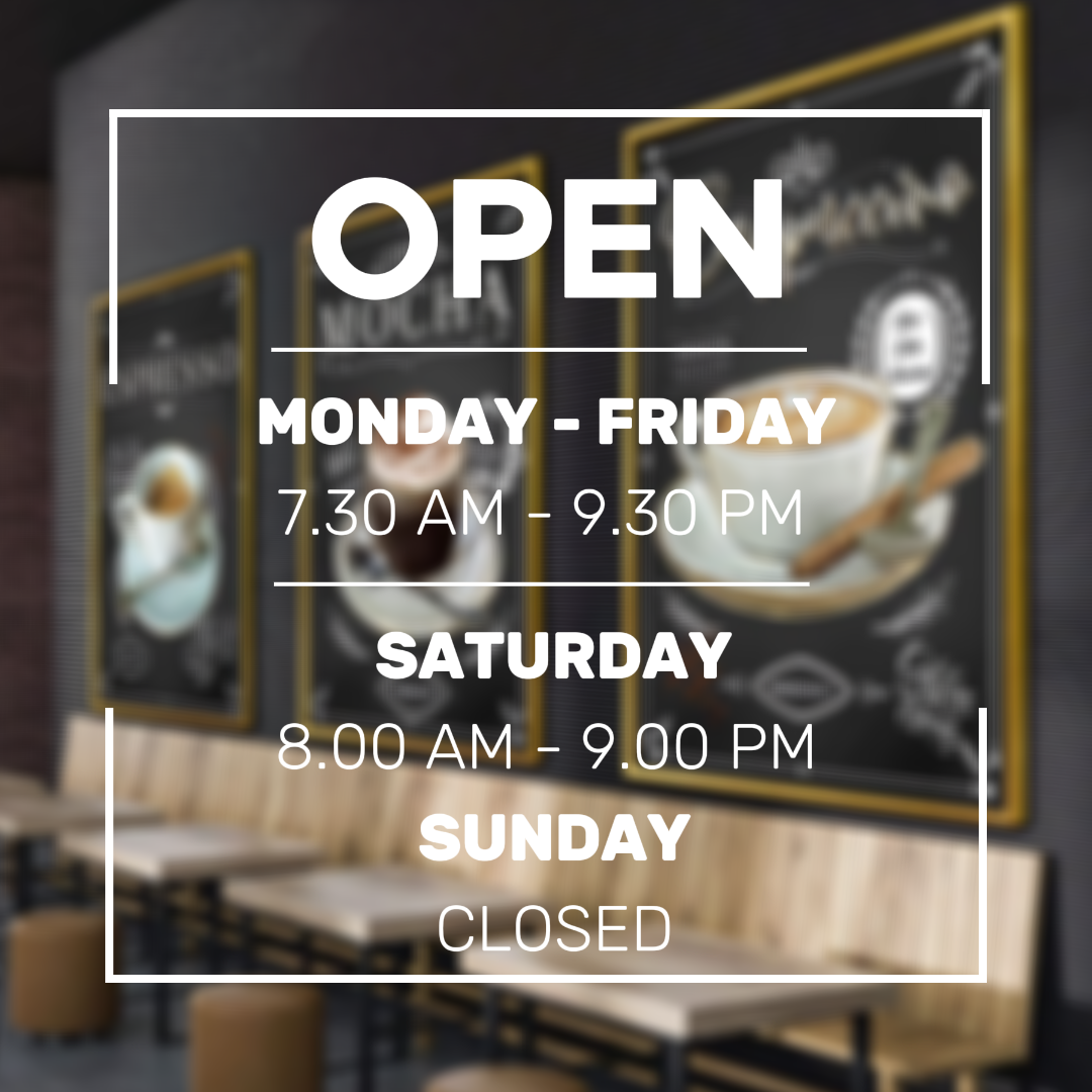 business and office marketing poster instagram post we are open 