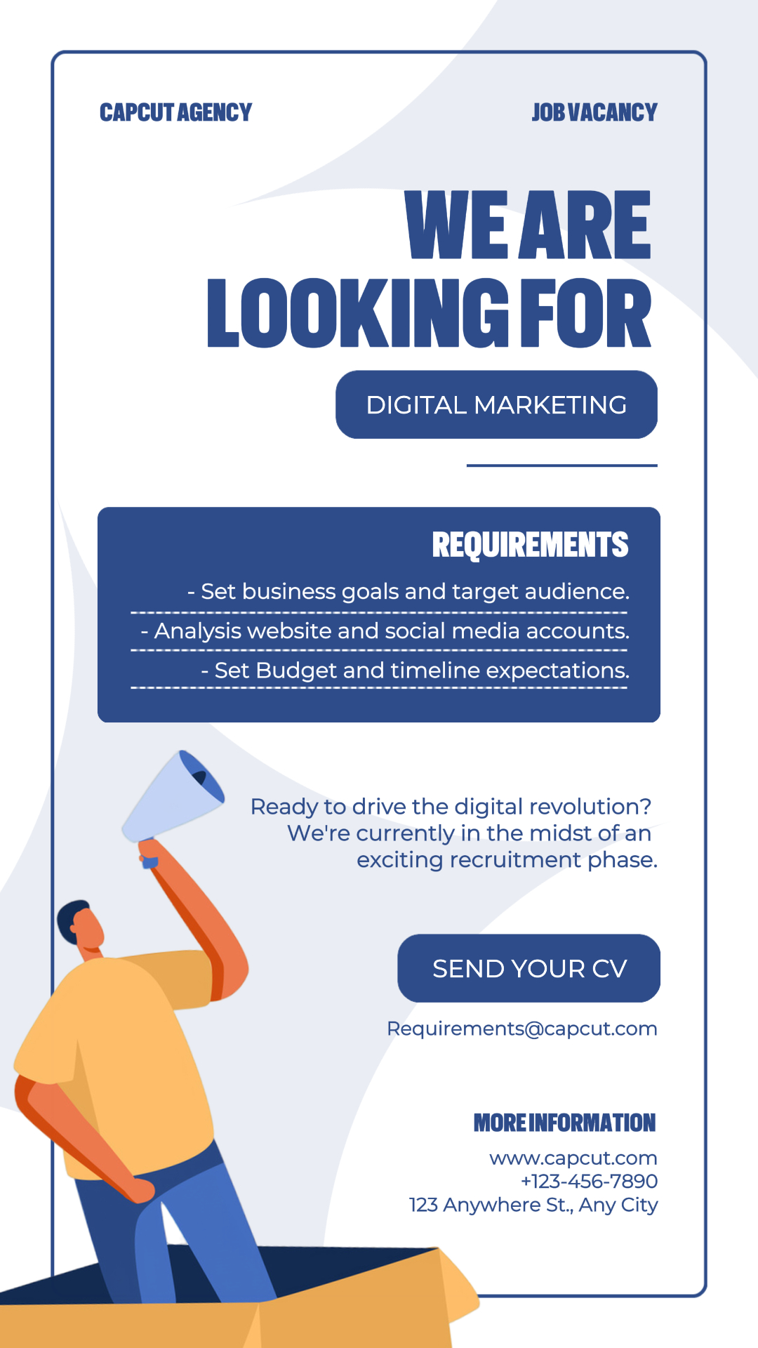 Auf der Suche nach digitaler Marketing-Promotion Instagram Story