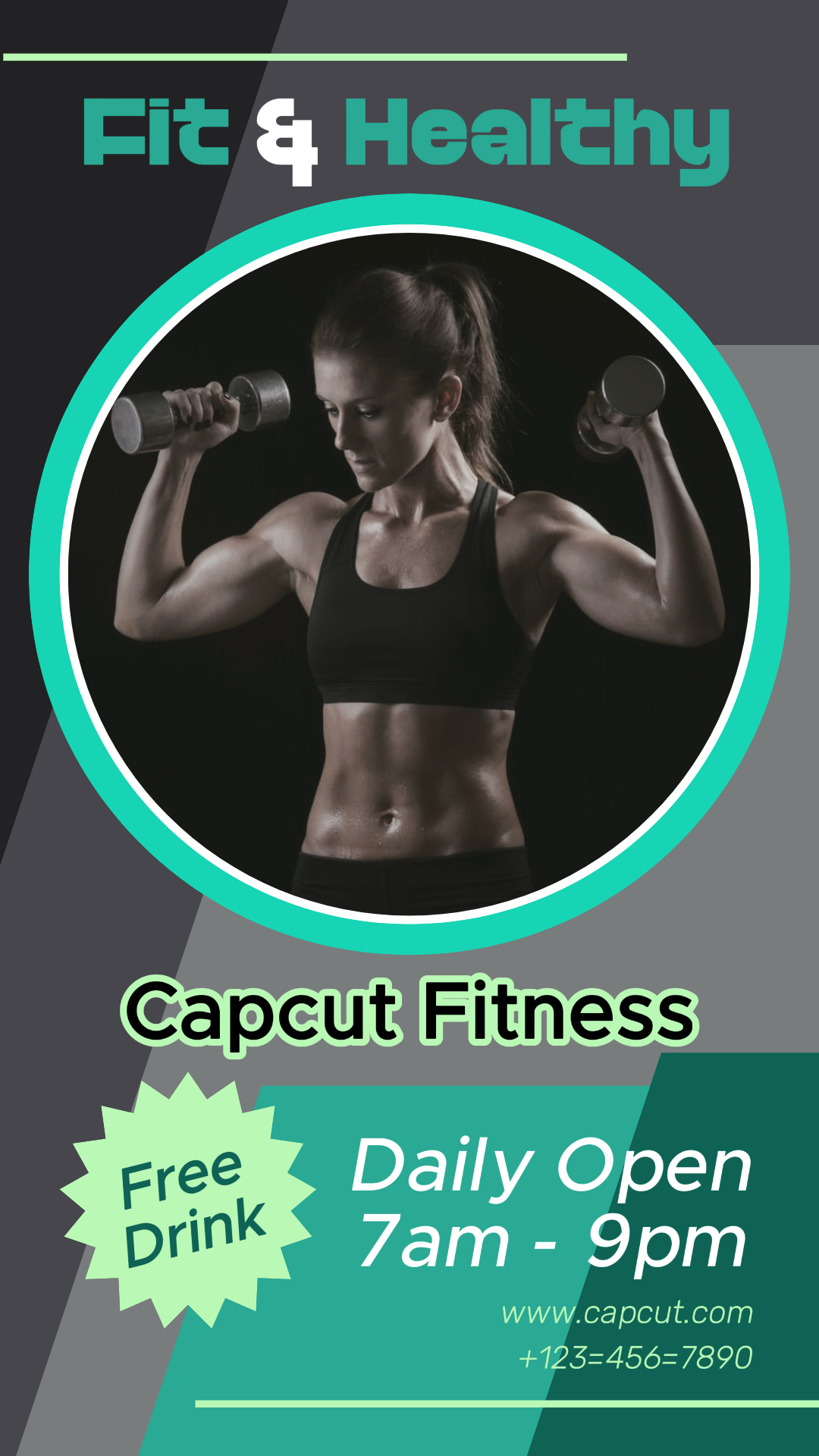 Workout and Fitness Marketing Poster Instagram Fit Fitness