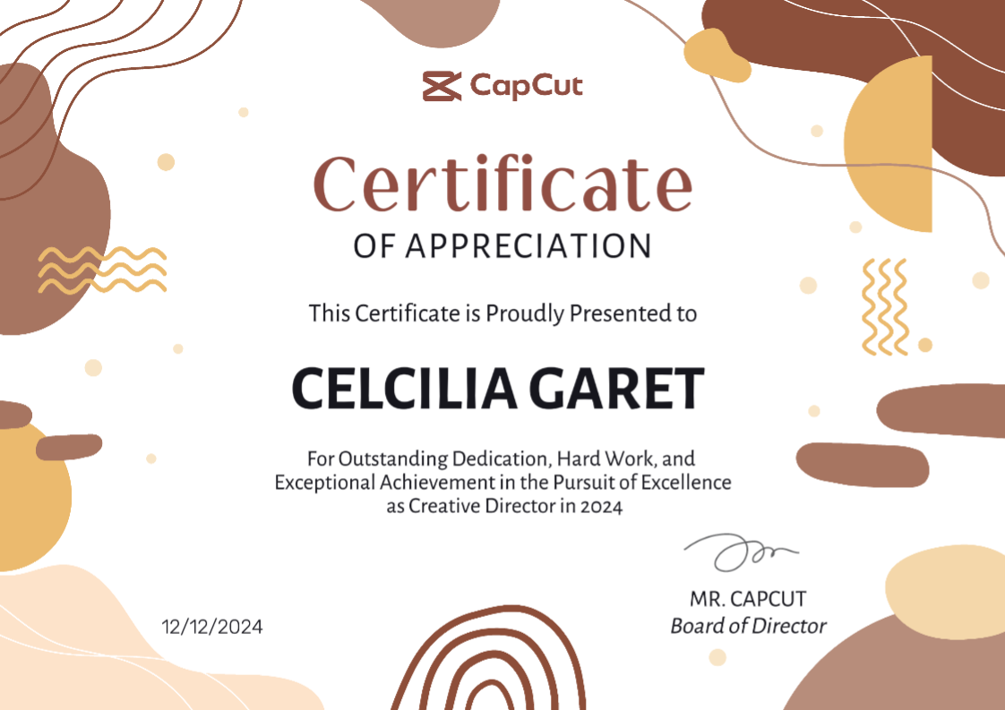 Non Marketing Award Certificate