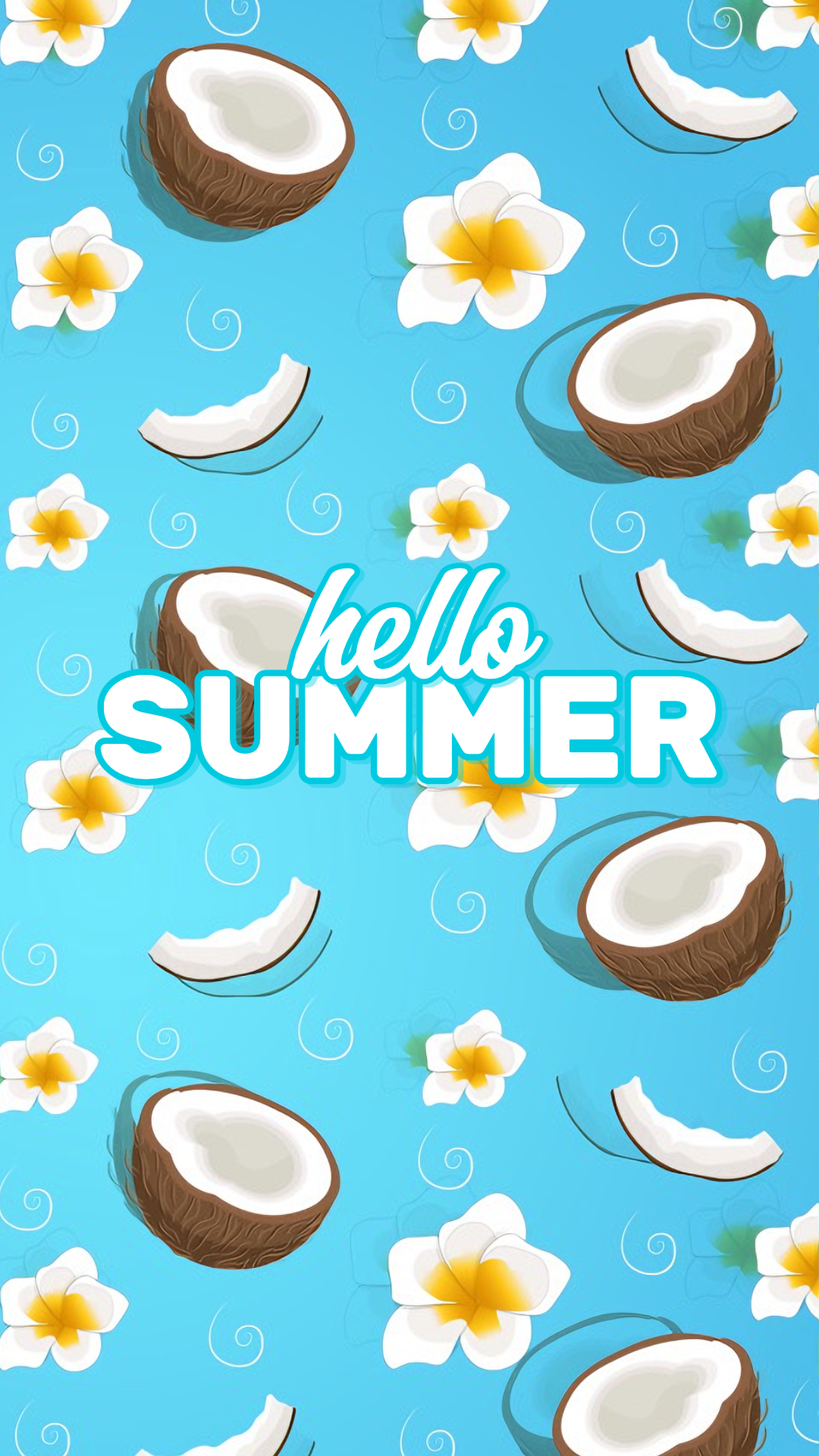 Wallpaper creative poster blue summer