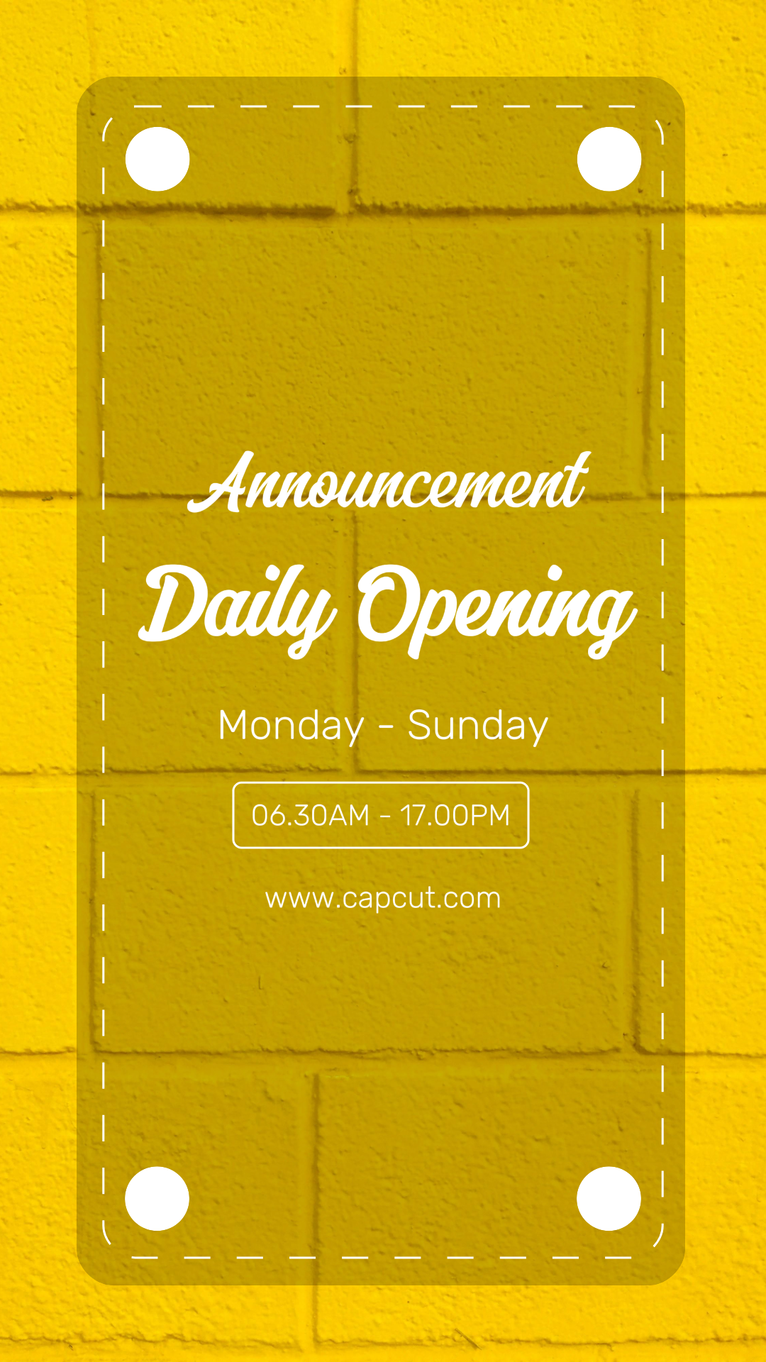 Negócios e Escritório - Pôster de Marketing História do Instagram Estamos Abertos Amarelo