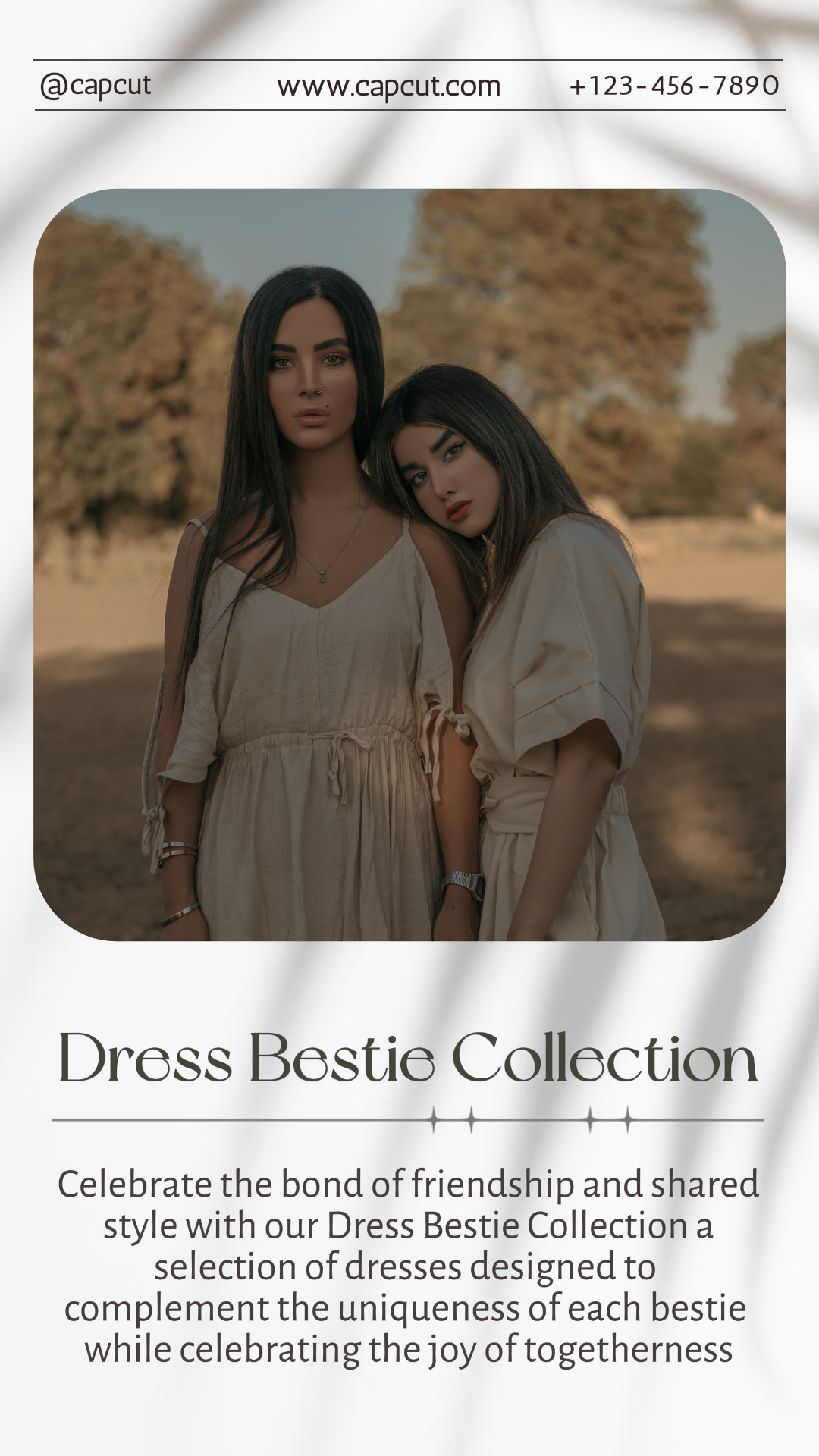 Roupas de moda Coleção de vestidos Produtos de exibição História do Instagram