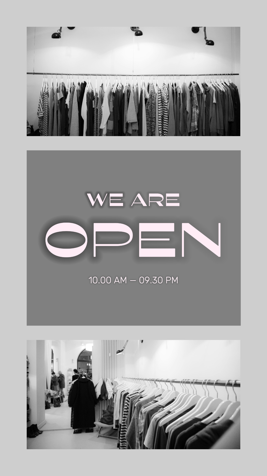Business and Office Creative Poster Instagram Story We Are Open