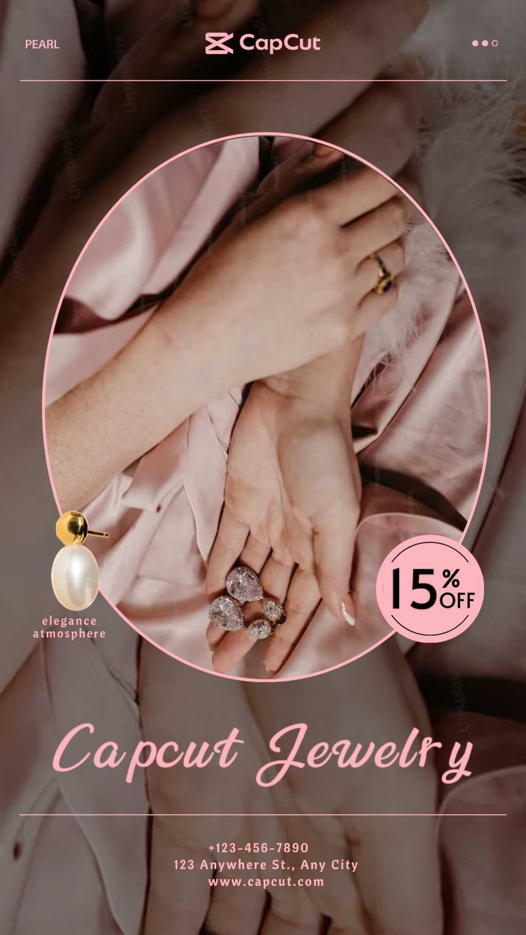 Joyas pendientes promoción elegancia atmósfera