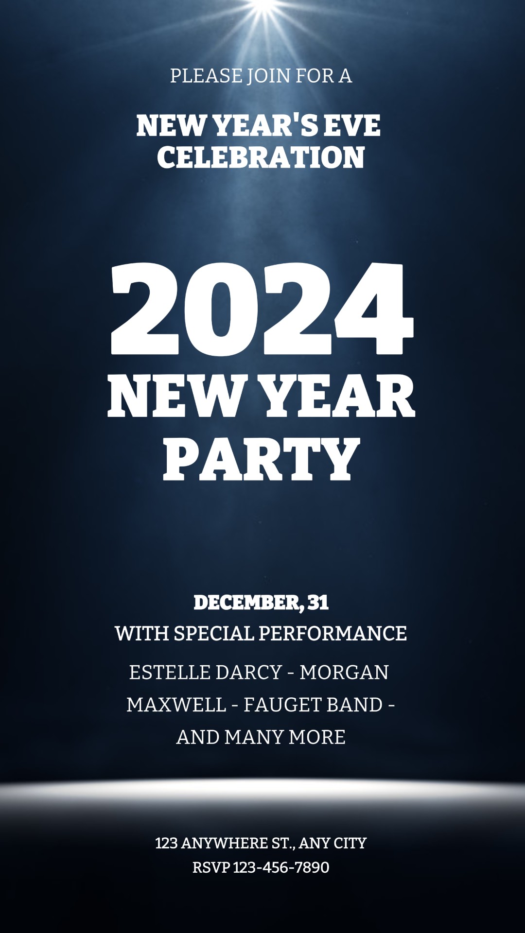 Neujahrsparty-Einladung Instagram Story