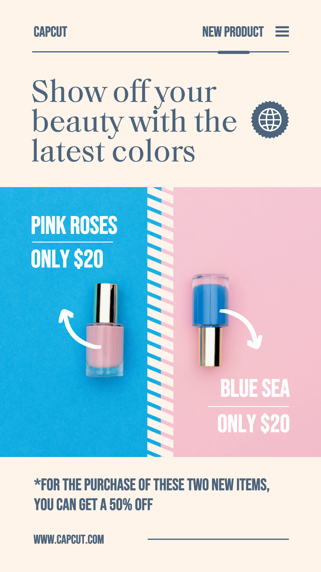 Última promoção de cores de esmalte de beleza 