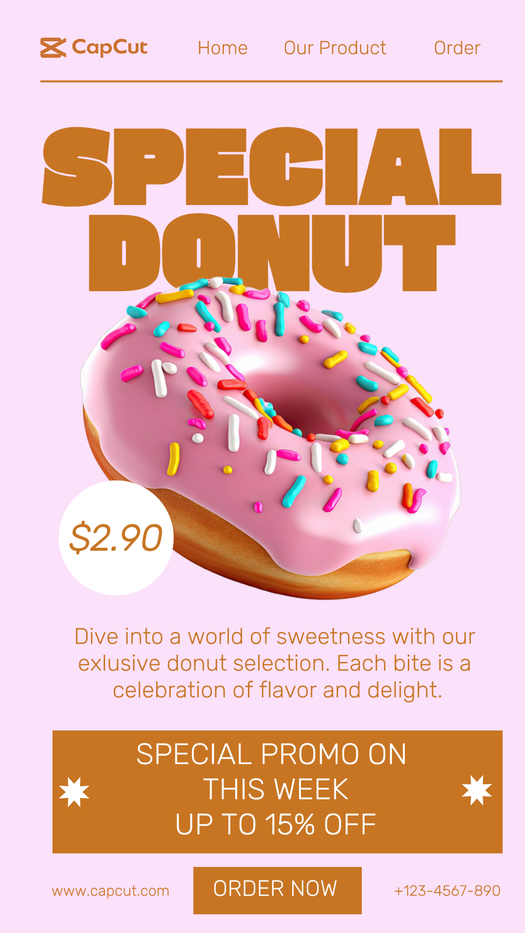 Cerita Instagram Promosi Donat Spesial