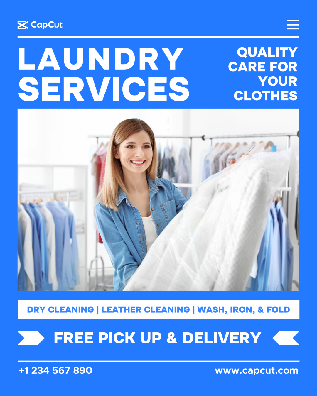Laundry Services Promotion Instagram Portrait