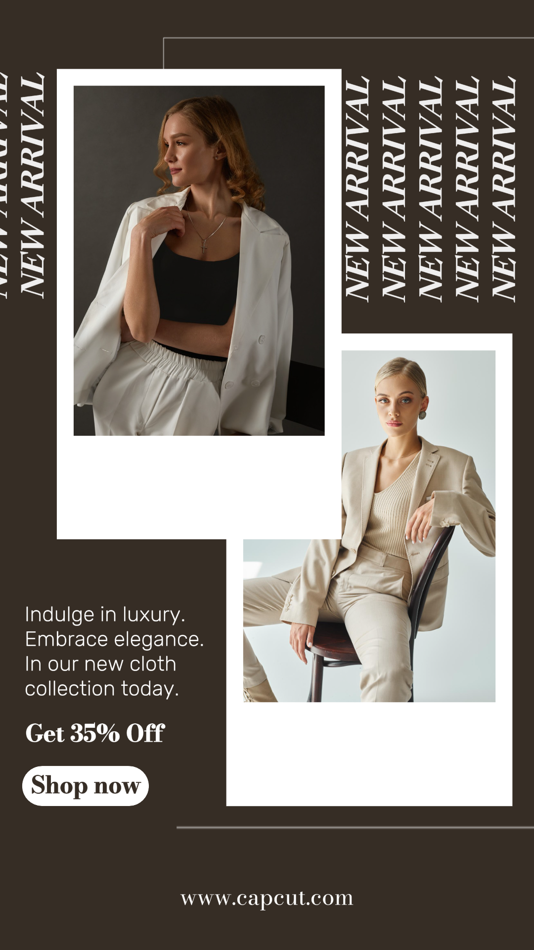 Clothing and shoes marketing poster instagram story