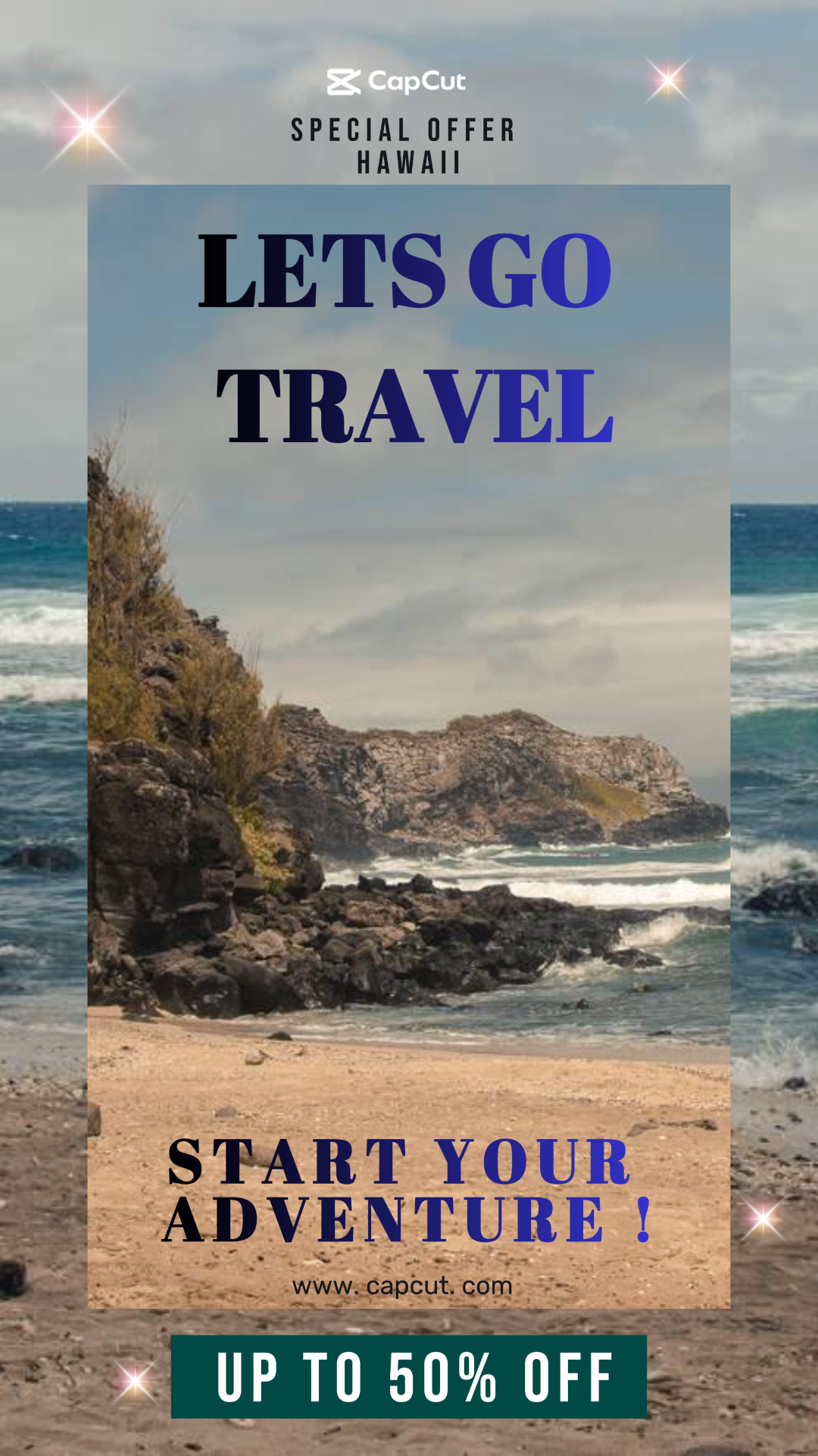 Travel - Creative Poster LETS GO TRAVEL