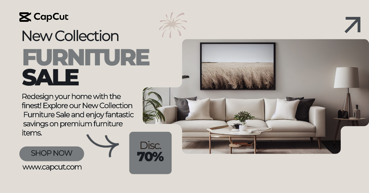 Nueva Colección Venta De Muebles Anuncio De Aplicación De Facebook