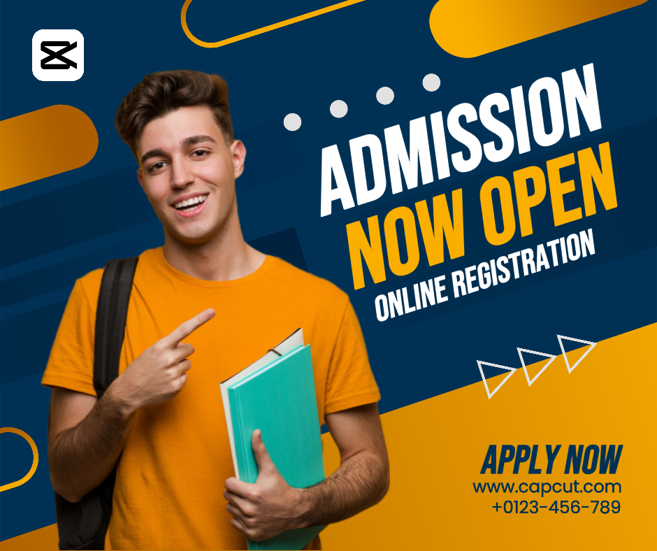 Education - Admission Open Yellow and Blue 