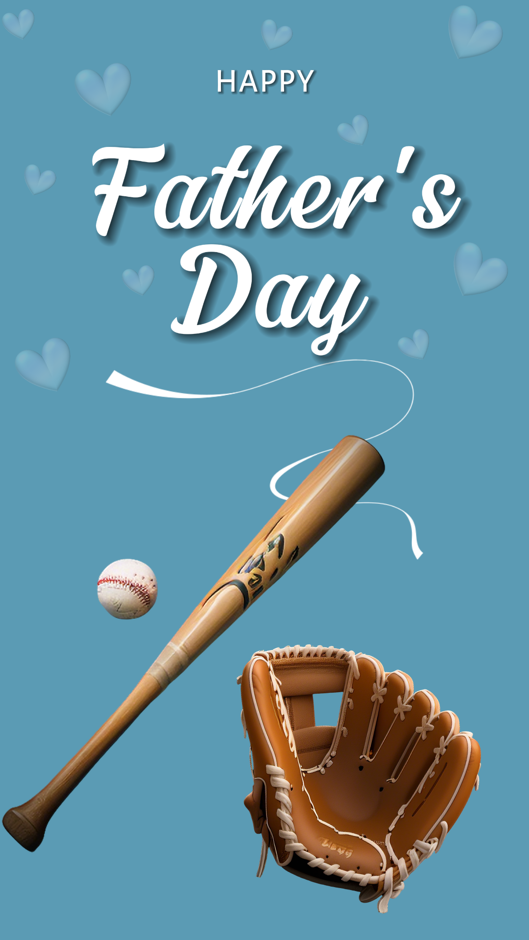 Dia dos Pais, Indústria Geral, Pôster Criativo, TikTok, Fundo Azul