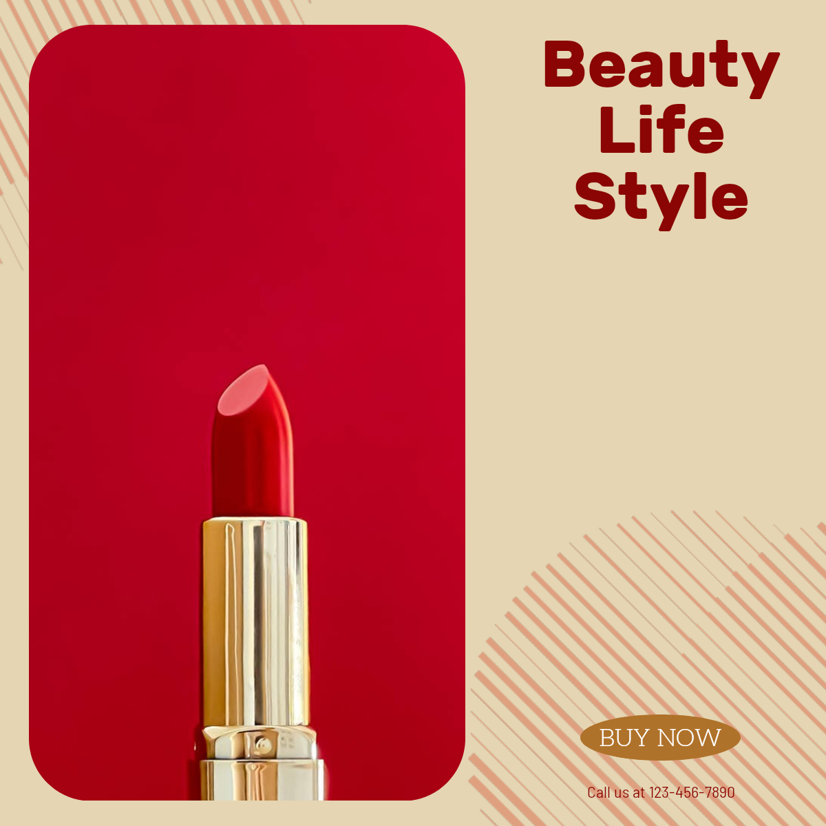 Schönheits- und Körperpflegeproduktanzeige