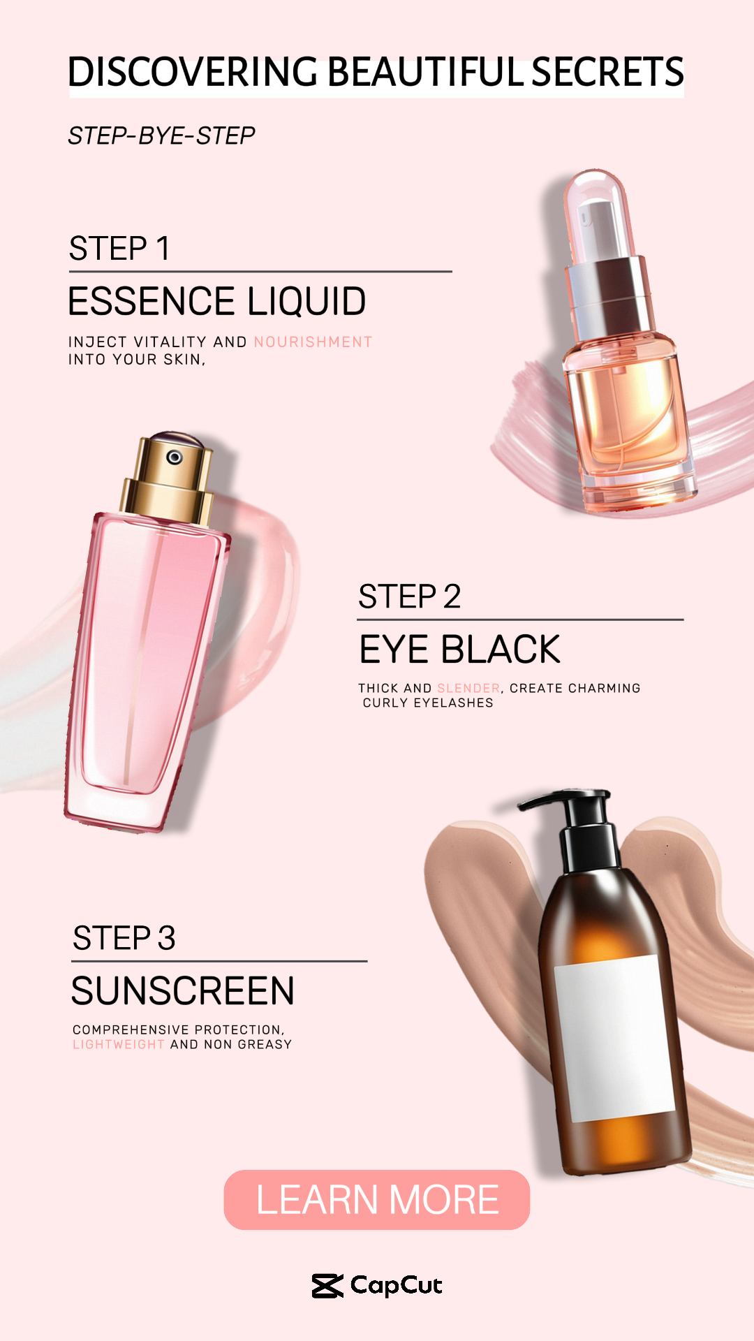 Aktivitätskosmetik zeigt Einfachheit